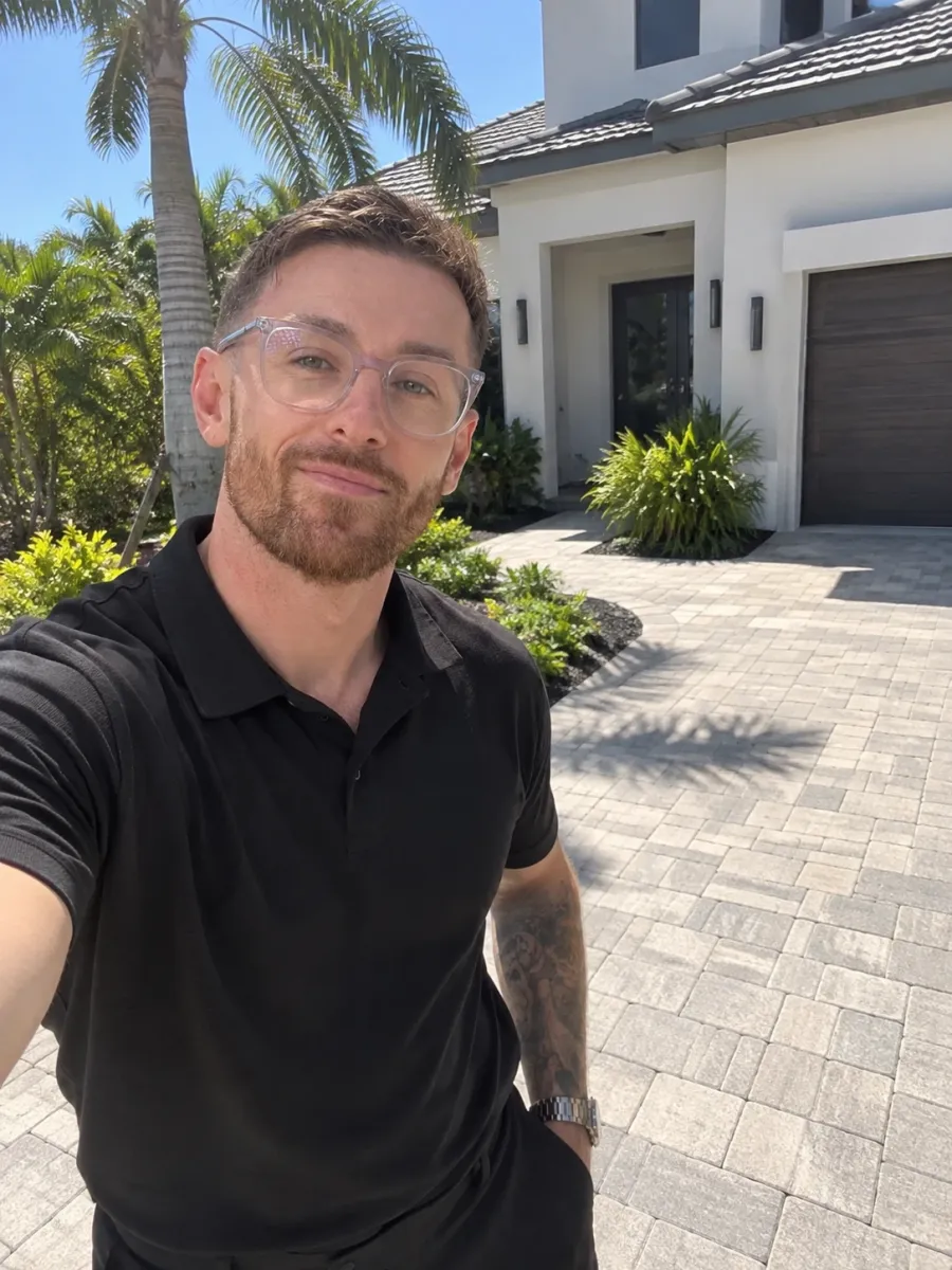 Antonio Roberts outside a Florida home